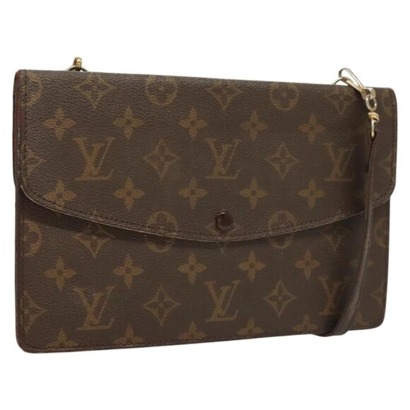 LOUIS VUITTON Monogram Double Rabat Shoulder Bag M51815 LV Auth BA1071 - Picture 1 of 16